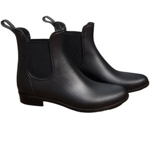 J Crew Chelsea Rain Boot Matte Black